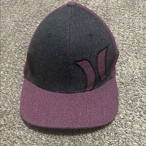 Hurley Two-Tone Black and Maroon Cap